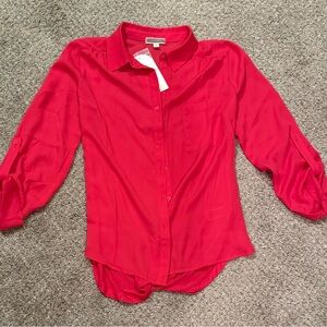Pleione pink Button-Up blouse
